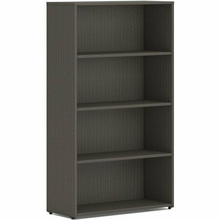 THE HON CO Bookcase, 4-Shelf, Adjustable, 30inx13inx53in, Slate Teak HONLBC3013B4LS1